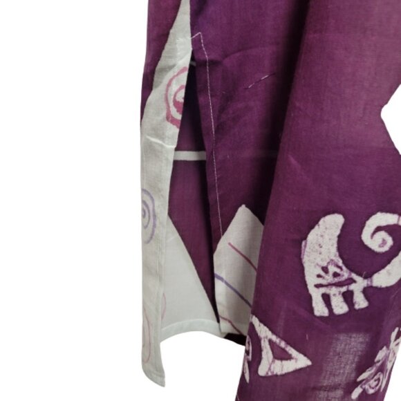 HANDPAINTED Batik Loose Fitting Sleeveless Cover Up Beach Top - One Size - NWOT - Picture 4 of 15